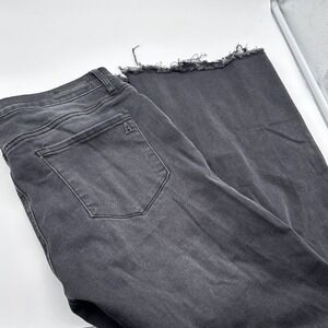 Articles Of Society Flare Leg Jeans Womens‎ 29 (FITS 29 X 34) Black Raw Hems